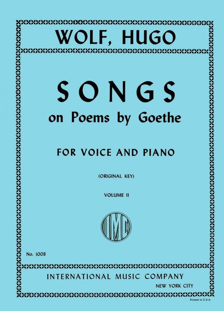Lieder Su Testi Di Goethe Vol. 2 (Ted.)